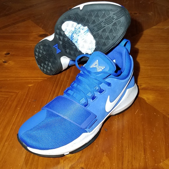 paul george shoes blue and white